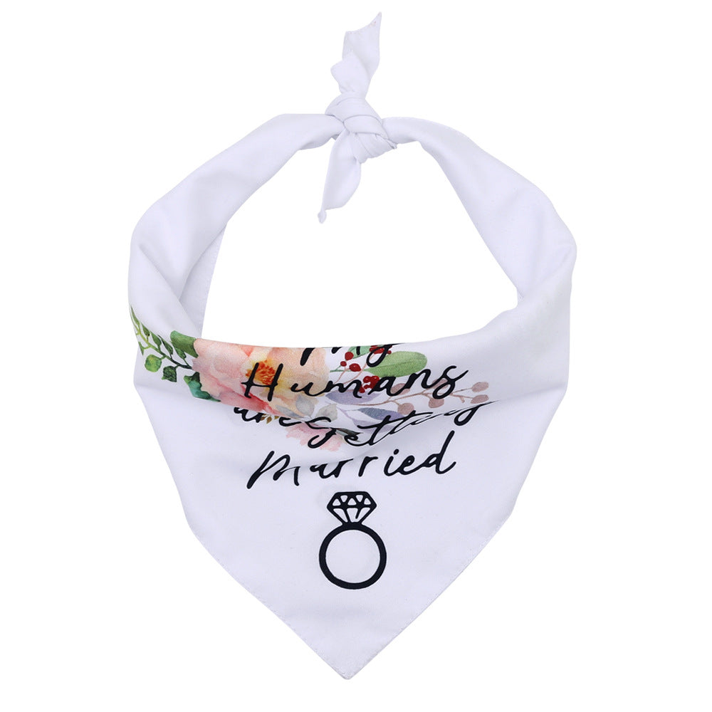 Valentine’s Day “My Humans Are Getting Married” Dog Bandana – Engagement & Wedding Announcement Pet Scarf