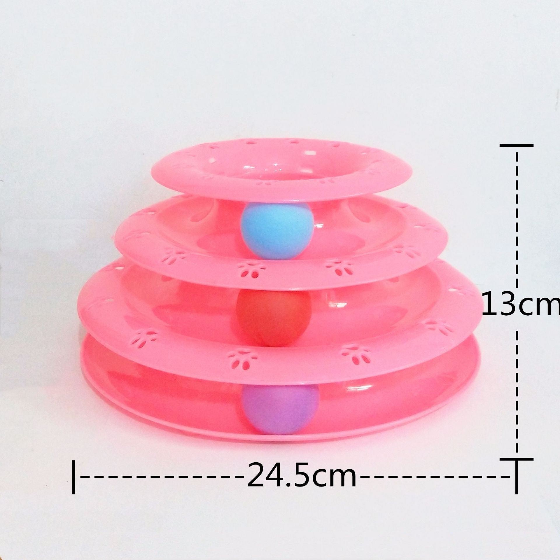 Interactive 3-Tier Cat Track Toy – Rolling Ball Puzzle & Chase Toy