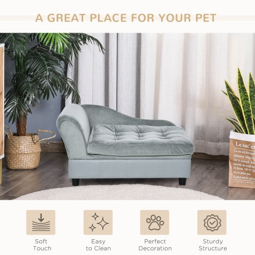 Luxury Sofa-Style Dog Bed with Hidden Storage – Premium Comfort for Small Pets