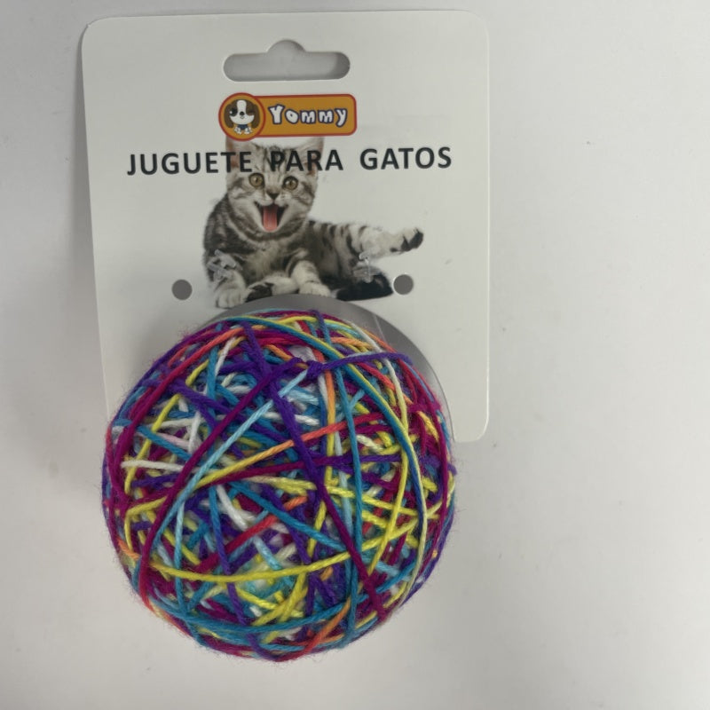 Colorful Yarn Ball Cat Toy – Soft Interactive Chase & Play Toy