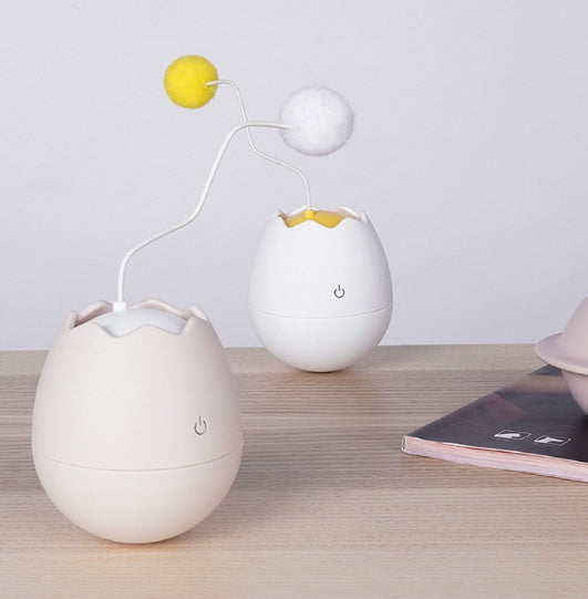 Interactive Tumbling Cat Toy with Feather Ball – Motion-Activated Play Toy