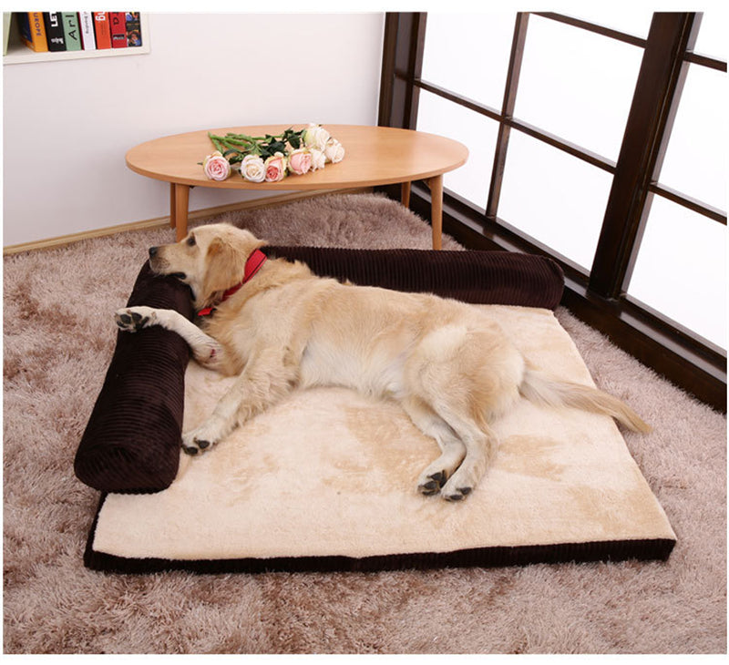 Plush Cozy Dog Bed – Soft Foam Pet Bed for Dogs & Cats, All-Season Comfort