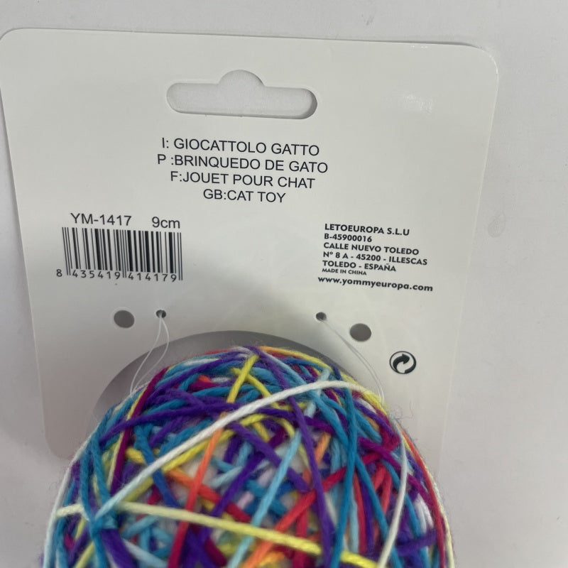 Colorful Yarn Ball Cat Toy – Soft Interactive Chase & Play Toy
