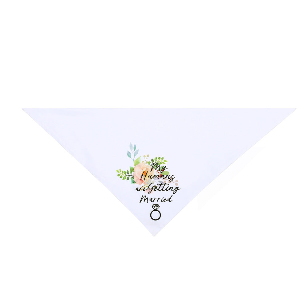 Valentine’s Day “My Humans Are Getting Married” Dog Bandana – Engagement & Wedding Announcement Pet Scarf