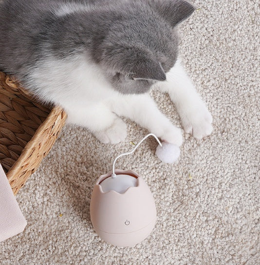 Interactive Tumbling Cat Toy with Feather Ball – Motion-Activated Play Toy