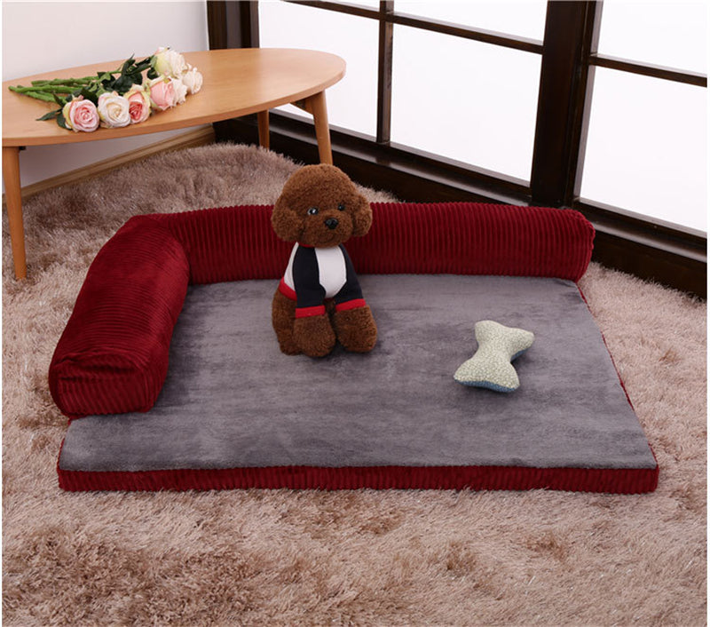 Plush Cozy Dog Bed – Soft Foam Pet Bed for Dogs & Cats, All-Season Comfort