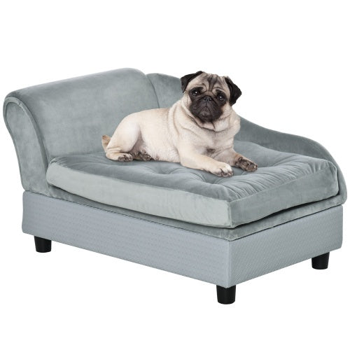 Luxury Sofa-Style Dog Bed with Hidden Storage – Premium Comfort for Small Pets