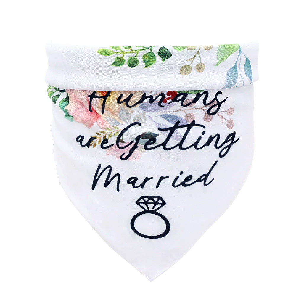 Valentine’s Day “My Humans Are Getting Married” Dog Bandana – Engagement & Wedding Announcement Pet Scarf