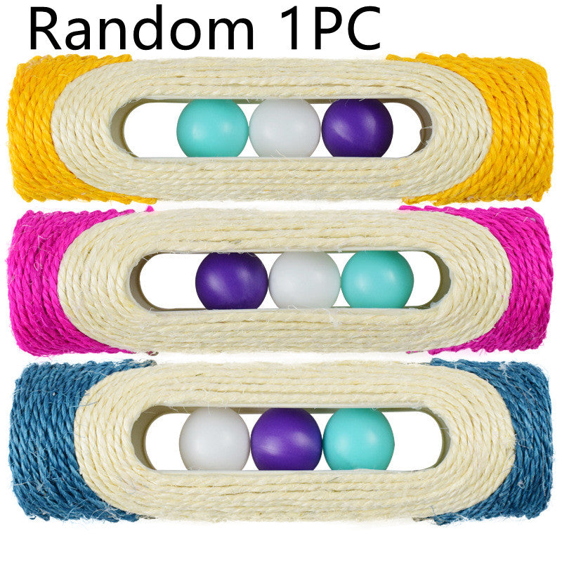 Sisal Rope Interactive Cat Puzzle Toy – Rolling Ball Scratch & Play Toy