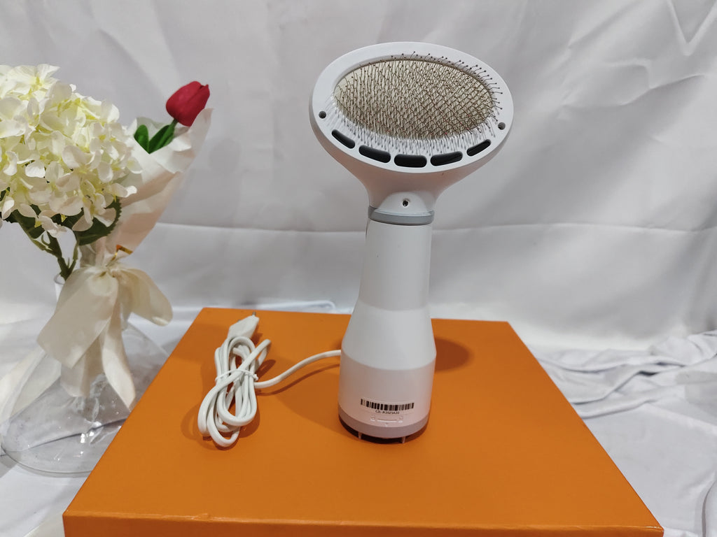 Pet Hair Dryer & Slicker Brush 2-in-1 – Low-Noise Dog & Cat Grooming Dryer with Adjustable Heat