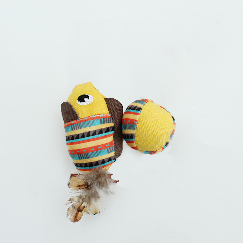 Jungle Animal Catnip Plush Cat Toys – Bite-Resistant Kicker & Chew Toys