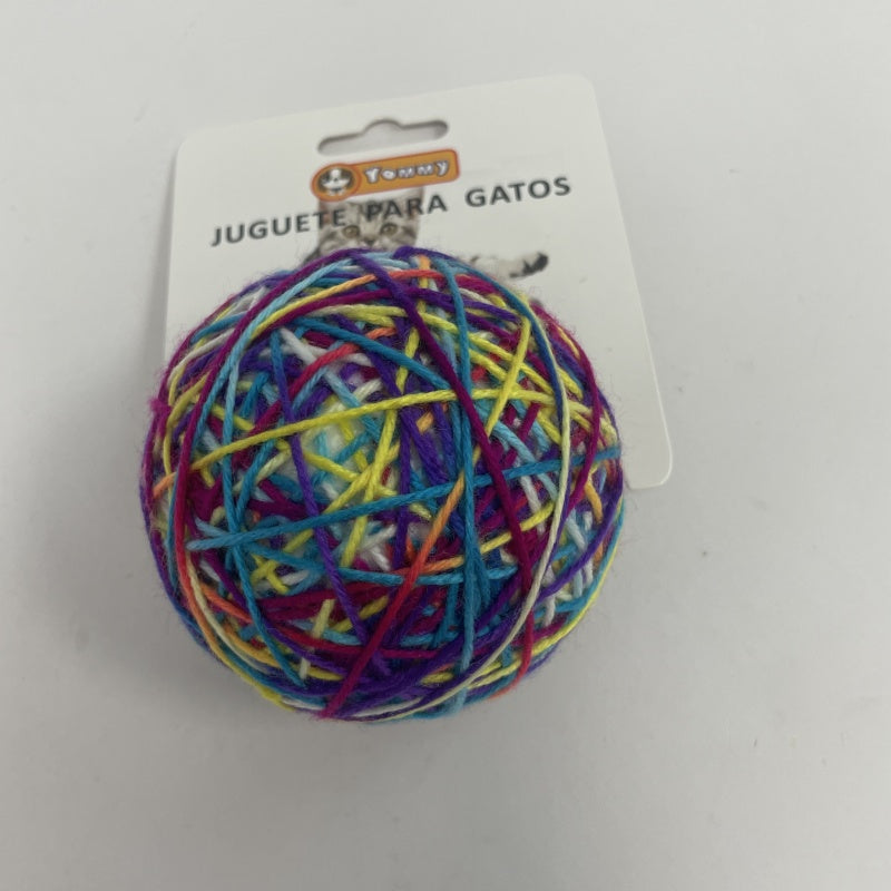 Colorful Yarn Ball Cat Toy – Soft Interactive Chase & Play Toy