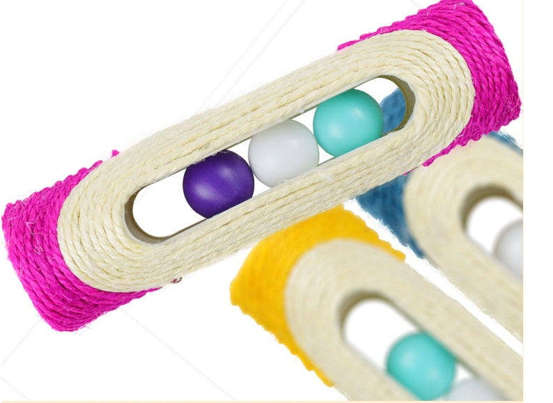 Sisal Rope Interactive Cat Puzzle Toy – Rolling Ball Scratch & Play Toy
