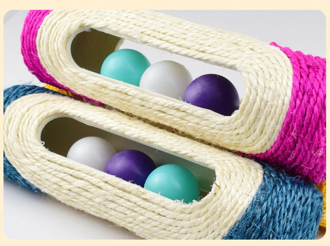 Sisal Rope Interactive Cat Puzzle Toy – Rolling Ball Scratch & Play Toy