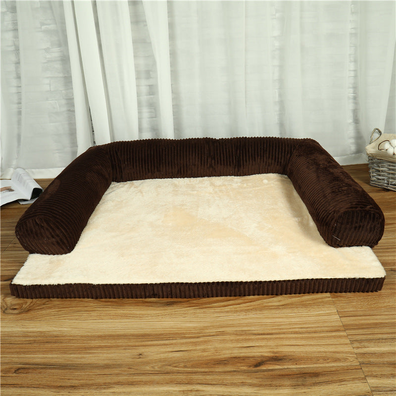 Plush Cozy Dog Bed – Soft Foam Pet Bed for Dogs & Cats, All-Season Comfort