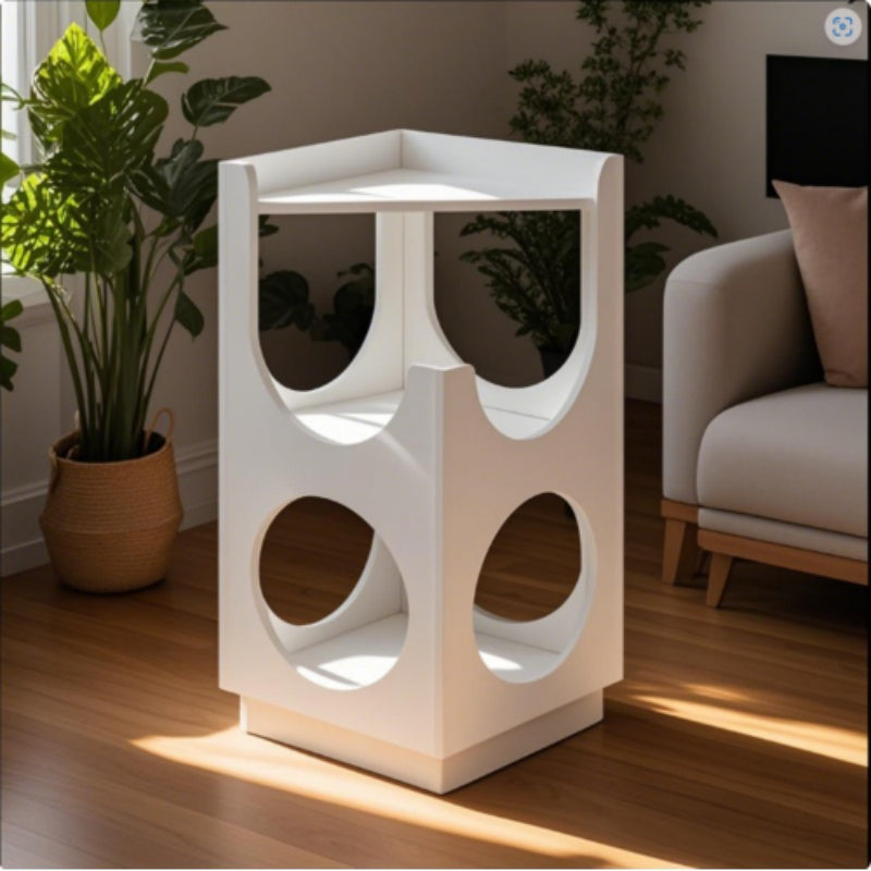 Modern Double-Layer Cat Hideout Tower – Hollow Cube Design for Small & Medium Cats